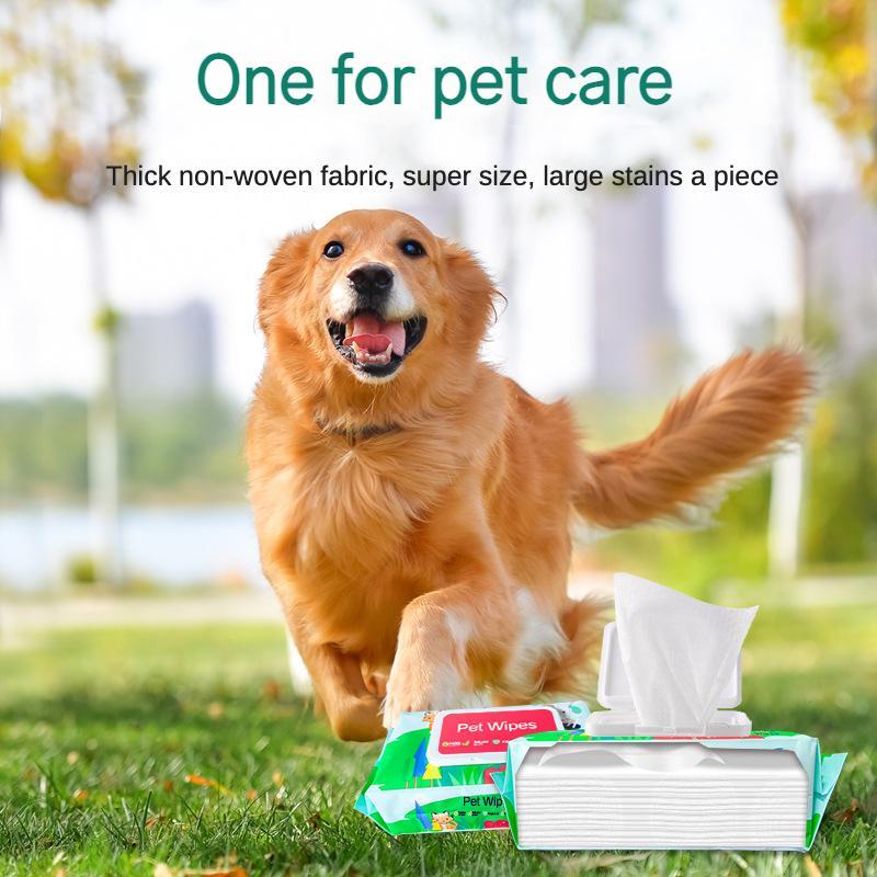 Dog & Cat Wipes – Hypoallergenic, Gentle Pet Grooming Wipes with Vitamins A, C & E (80 Count)