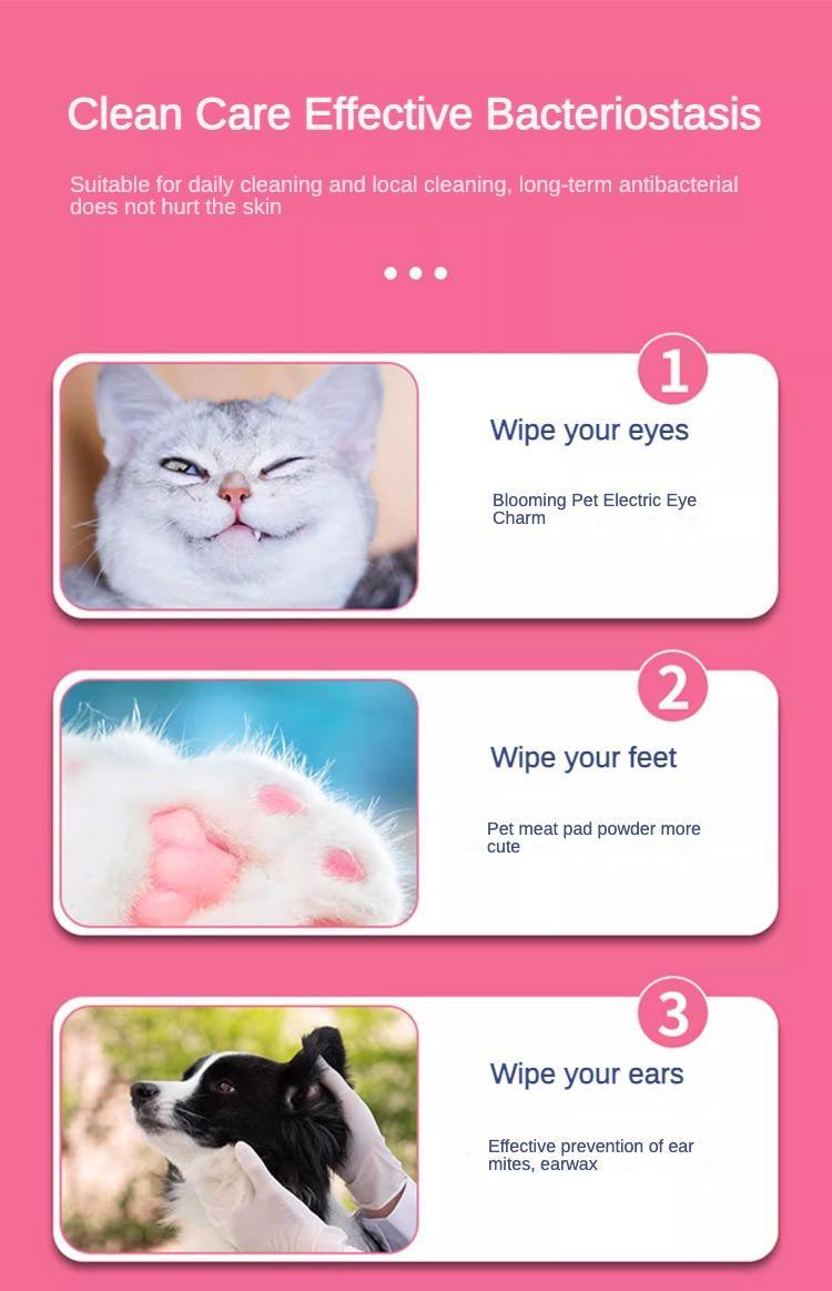 Dog & Cat Wipes – Hypoallergenic, Gentle Pet Grooming Wipes with Vitamins A, C & E (80 Count)